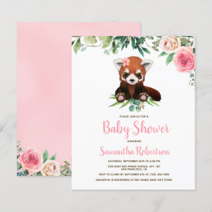 Budget Cute Beer Blush Pink Baby shower Uitnodigin