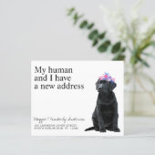 Budget Cute Black Labrador Dog Moving Announge (Staand voorkant)