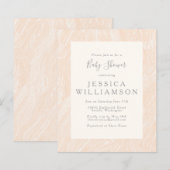 Budget Cute Boho Peach Blush Marble Baby shower (Voorkant / Achterkant)