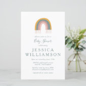 Budget Cute Boho Rainbow Simple Baby shower Invite (Staand voorkant)