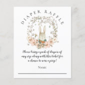 Budget Cute Bunny Diaper Raffle Boy Baby shower (Voorkant)