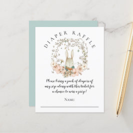 Budget Cute Bunny Diaper Raffle Boy Baby shower