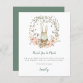 Budget Cute Bunny Sage Baby shower Dank u (Voorkant / Achterkant)