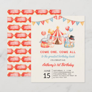 Budget Cute Circus Carnival Fiesta First Birthday