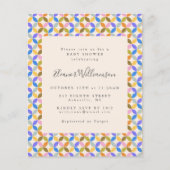 Budget Cute Colorful Blue Geometric Baby shower (Voorkant)