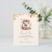 Budget Cute Egeltje Herfst Baby Shower Bedankt (Staand voorkant)
