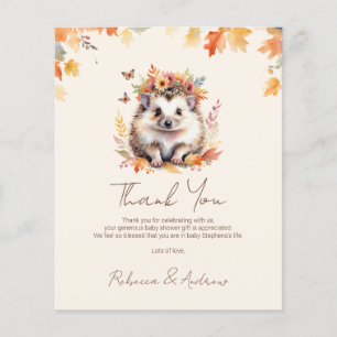 Budget Cute Egeltje Herfst Baby Shower Bedankt