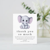 BUDGET Cute Elephant Baby shower Hartelijk dank (Staand voorkant)