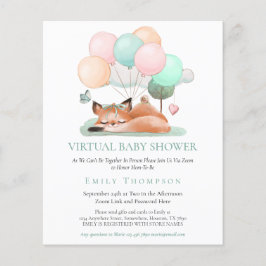 Budget Cute Fox Aslaap Blauwgroen Virtueel Baby sh