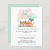 Budget Cute Fox Aslaap Blauwgroen Virtueel Baby sh (Voorkant / Achterkant)