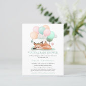 Budget Cute Fox Aslaap Blauwgroen Virtueel Baby sh (Staand voorkant)