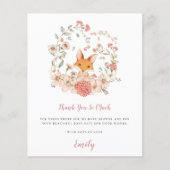 Budget Cute Fox Coral Baby shower Dank u (Voorkant)