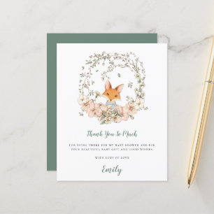 Budget Cute Fox Sage Baby shower Dank u