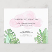 Budget Cute Girl Baby shower Invitation (Achterkant)