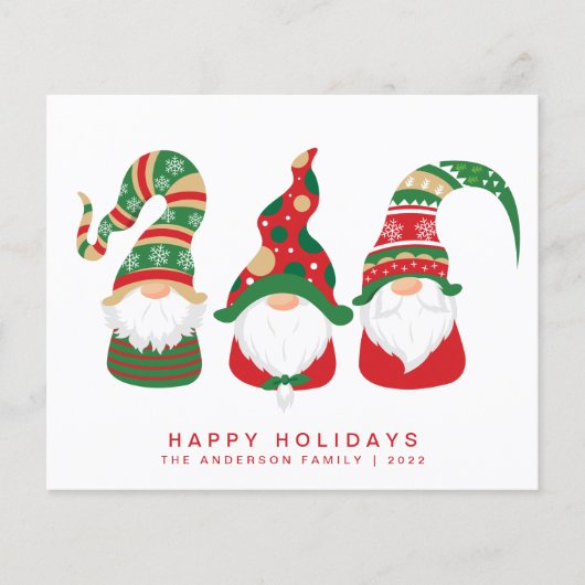 Budget Cute Gnomes Kerstfeestdag (Voorkant)