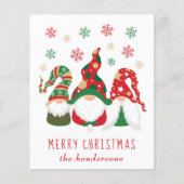 Budget Cute Gnomes Merry Kerstfeestay Card (Voorkant)