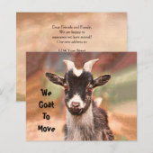 Budget Cute Goat Bewegend Nieuw Adres (Voorkant / Achterkant)