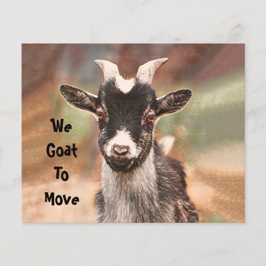 Budget Cute Goat Bewegend Nieuw Adres (Voorkant)