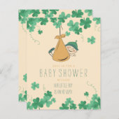 Budget Cute Irish Thmed Shamrock Baby shower (Voorkant / Achterkant)