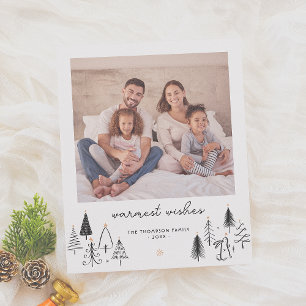 Budget Cute kerstbomen Greeting Photo Holiday