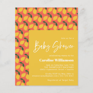 Budget Cute  Lemons Oranje Baby shower