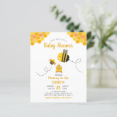 Budget Cute mammie to Bee Baby shower Invitation (Staand voorkant)
