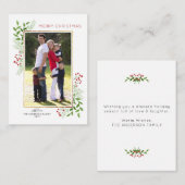 Budget Cute Merry kerstbessen Foto Holiday Notitiekaartje (Voorkant / Achterkant)