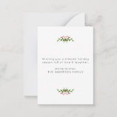 Budget Cute Merry kerstbessen Foto Holiday Notitiekaartje (Achterkant)