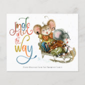 Budget Cute Mice Sleigh Jingle helemaal glitter (Voorkant)