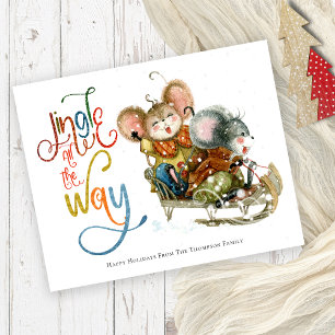Budget Cute Mice Sleigh Jingle helemaal glitter
