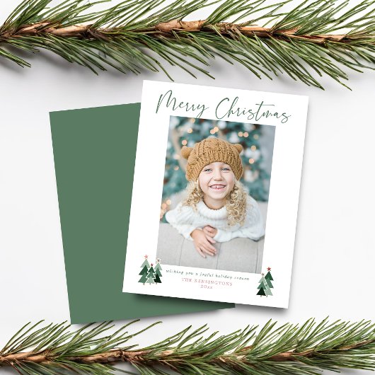 Budget Cute Minimalist Moderne kerstfoto