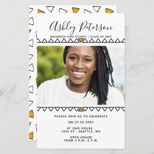 Budget Cute Moderne Photo Afstuderen Invitation
