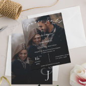 Budget Cute Monogram Tekst Overlay 2 Fotohuwelijk