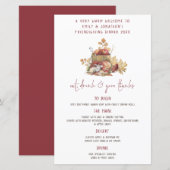 Budget Cute Mouse Friendsgiving Thanksgiving Menu (Voorkant / Achterkant)