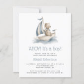 Budget Cute Nautical Teddy Bear Boy Baby Shower (Voorkant)