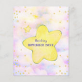 BUDGET Cute Paarse Dragon Baby shower Invision (Achterkant)