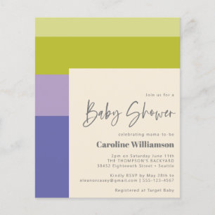 Budget Cute Paarse Groene Streep Moderne Baby Show