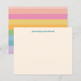 Budget Cute Pastel Streep Gepersonaliseerde Briefp