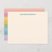 Budget Cute Pastel Stripe Speciaal Stationery (Voorkant / Achterkant)