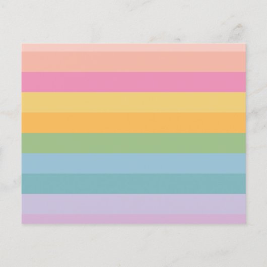 Budget Cute Pastel Stripe Speciaal Stationery (Achterkant)