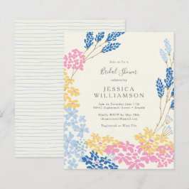 Budget Cute Pink Blue Floral Vrijgezellenfeest Uit