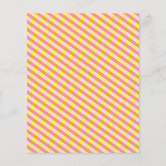 Budget Cute Pink Yellow Pset Pattern Baby shower (Achterkant)