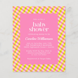 Budget Cute Pink Yellow Pset Pattern Baby shower