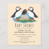 Budget Cute Puffin Verjaardagsuitnodiging voor Bab (Voorkant)