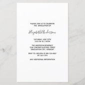 Budget Cute Puppy Afstuderen Uitnodiging tot Afstu (Achterkant)