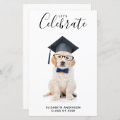 Budget Cute Puppy Afstuderen Uitnodiging tot Afstu (Voorkant / Achterkant)