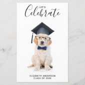 Budget Cute Puppy Afstuderen Uitnodiging tot Afstu (Voorkant)