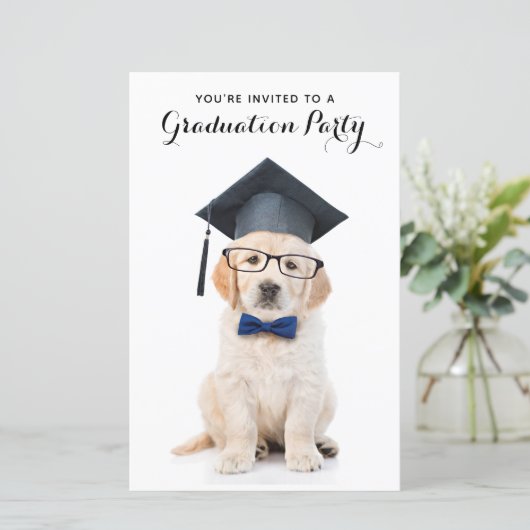 Budget Cute Puppy Dog Afstuderen Afstuderen (Staand voorkant)