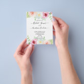 Budget-Cute rozen Flowers Vrijgezellenfeest.Uitnod Flyer (Hand)