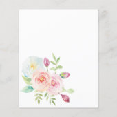 Budget-Cute rozen Flowers Vrijgezellenfeest.Uitnod Flyer (Achterkant)